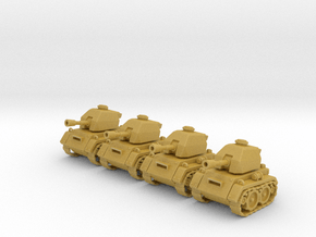Micro Tank x4 in Tan Fine Detail Plastic