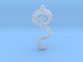 Tentacle Pendant in Clear Ultra Fine Detail Plastic