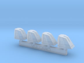 1/700 Leonardo Otobreda 127/64 Vulcano Gun Turrets in Clear Ultra Fine Detail Plastic