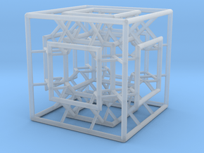 Menger Mixed Cube in Clear Ultra Fine Detail Plastic