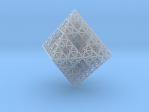 Wire Sierpinski Octahedron in Clear Ultra Fine Detail Plastic