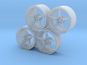Set_16M Wheel in Clear Ultra Fine Detail Plastic