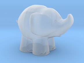 Cute Elephant in Clear Ultra Fine Detail Plastic