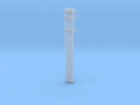 Great Northern Catenary Poles -4 pack  in Clear Ultra Fine Detail Plastic