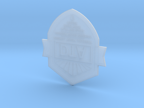 DTA Badge in Clear Ultra Fine Detail Plastic