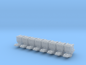 1:19 Scale FR Carriage Bogie Axleboxes in Clear Ultra Fine Detail Plastic