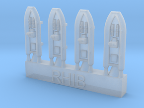 1:600 RHIBs  in Clear Ultra Fine Detail Plastic