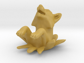 Leaping Fox Ornament in Tan Fine Detail Plastic