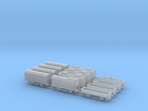 Railroad_wagons_1:285 in Clear Ultra Fine Detail Plastic