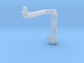 Small Pipe with righthand bends in Clear Ultra Fine Detail Plastic