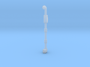 Small 70mm long pipe 3mm dia in Clear Ultra Fine Detail Plastic