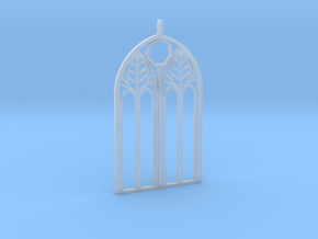 Neo-Gothic Arch Pendant in Clear Ultra Fine Detail Plastic
