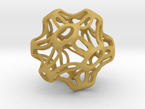 Symmetrical Sphere Twisted  in Tan Fine Detail Plastic