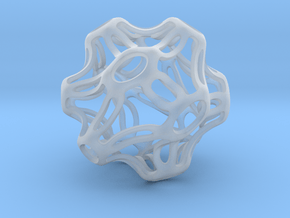 Symmetrical Sphere Twisted  in Clear Ultra Fine Detail Plastic