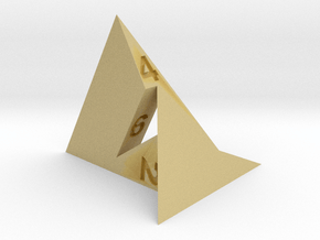 d4 Szilassi Polyhedron in Tan Fine Detail Plastic