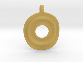 Disk shaped pendant in Tan Fine Detail Plastic