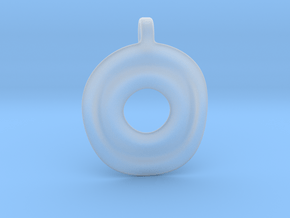 Disk shaped pendant in Clear Ultra Fine Detail Plastic