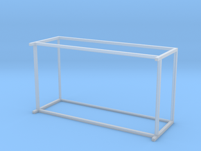 Lounge Table square, rectangular 1:12 in Clear Ultra Fine Detail Plastic