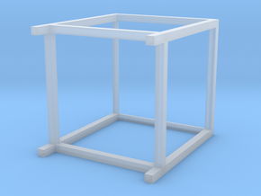 Lounge Table square, high, 1:12 in Clear Ultra Fine Detail Plastic