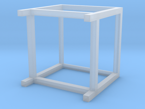 Lounge Table square, 1:12 in Clear Ultra Fine Detail Plastic