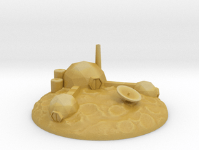 The Asteroid Mining Base (large version)! in Tan Fine Detail Plastic