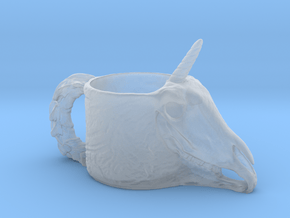 Unicorn Skull Cup in Clear Ultra Fine Detail Plastic