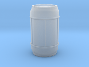 SciFi Barrel 50mm tall, 1/24 scale in Clear Ultra Fine Detail Plastic