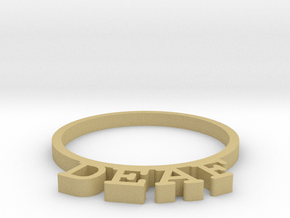 D&D Condition Ring, Deaf in Tan Fine Detail Plastic