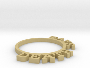 D&D Condition Ring, Death Save in Tan Fine Detail Plastic