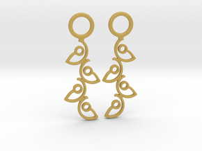 "Climbing" Earrings  in Tan Fine Detail Plastic