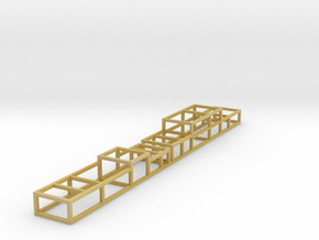 N scale Trainworx 40' flatbed tarped load frame 2  in Tan Fine Detail Plastic