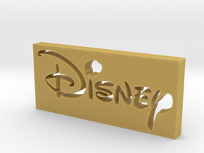 Disney Logo in Tan Fine Detail Plastic