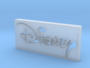Disney Logo in Clear Ultra Fine Detail Plastic