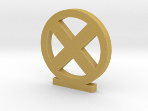 X-Men Logo in Tan Fine Detail Plastic