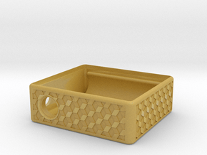 MM Mech Squonk Box (2x18650) Dinky Cuboid Design in Tan Fine Detail Plastic