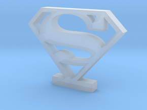 Superman Logo (Classic) in Clear Ultra Fine Detail Plastic