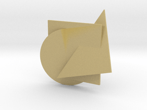 A Circle, A Square, A Triangle - Pendant in Tan Fine Detail Plastic