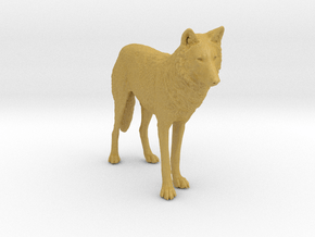 North American Gray Wolf in Tan Fine Detail Plastic