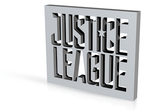 Justice League Logo in Clear Ultra Fine Detail Plastic