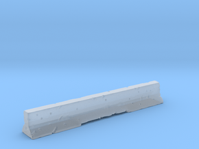 Concrete Road Barrier in Clear Ultra Fine Detail Plastic