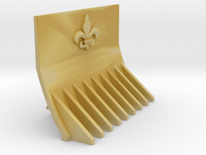 Supressor Fleur de lis dozer blade in Tan Fine Detail Plastic