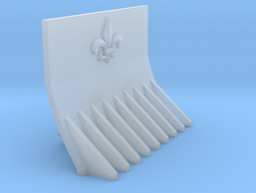 Supressor Fleur de lis dozer blade in Clear Ultra Fine Detail Plastic