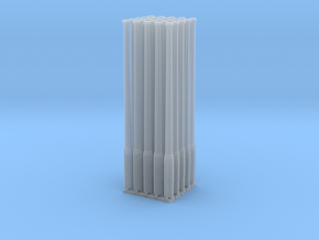 Betonmast 5m achteckig, hohl, DDR, 1:87, 25 Stück in Clear Ultra Fine Detail Plastic