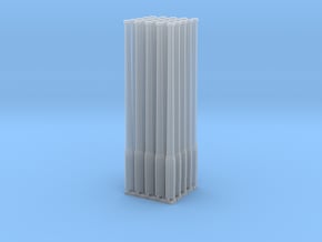 Betonmast 5m achteckig, hohl, DDR, 1:87, 25 Stück in Clear Ultra Fine Detail Plastic