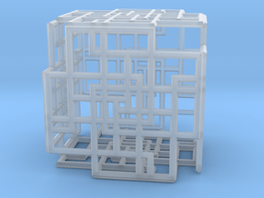 Cube spirolat 2 in Clear Ultra Fine Detail Plastic