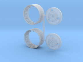 MF rear pair (separate hub and rim) in Clear Ultra Fine Detail Plastic