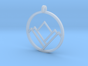 A Mountain in A Circle in Clear Ultra Fine Detail Plastic