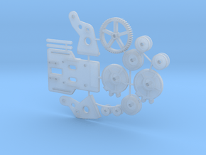 Anchor winch parts scale 1:35 in Clear Ultra Fine Detail Plastic
