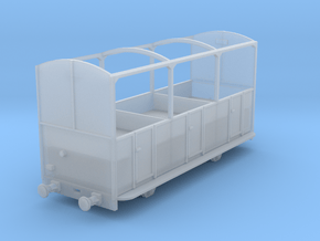 5.5mm Talyllyn Semi-open Carriage No 8-12 in Clear Ultra Fine Detail Plastic
