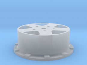 Boost beatlock wheels 1.0, part 2/4 rear in Clear Ultra Fine Detail Plastic